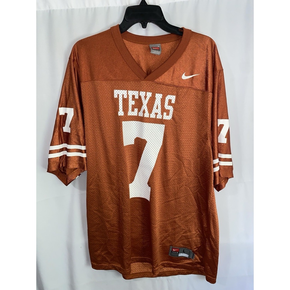 Nike Texas Longhorns Football Jersey Mens Large Burnt Orange #7